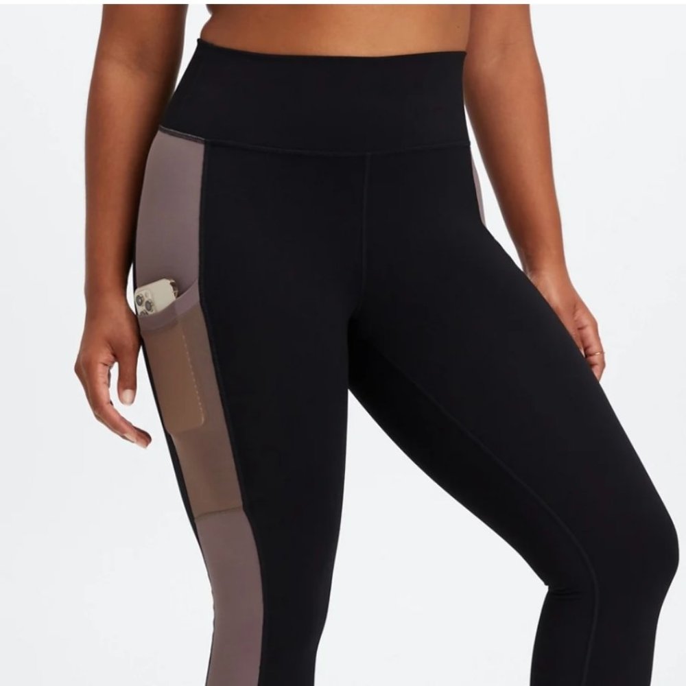 Fabletics on the go high waisted legging NWT size L black/smoke